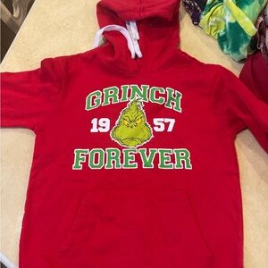 Kids Red Grinch Forever Hoodie